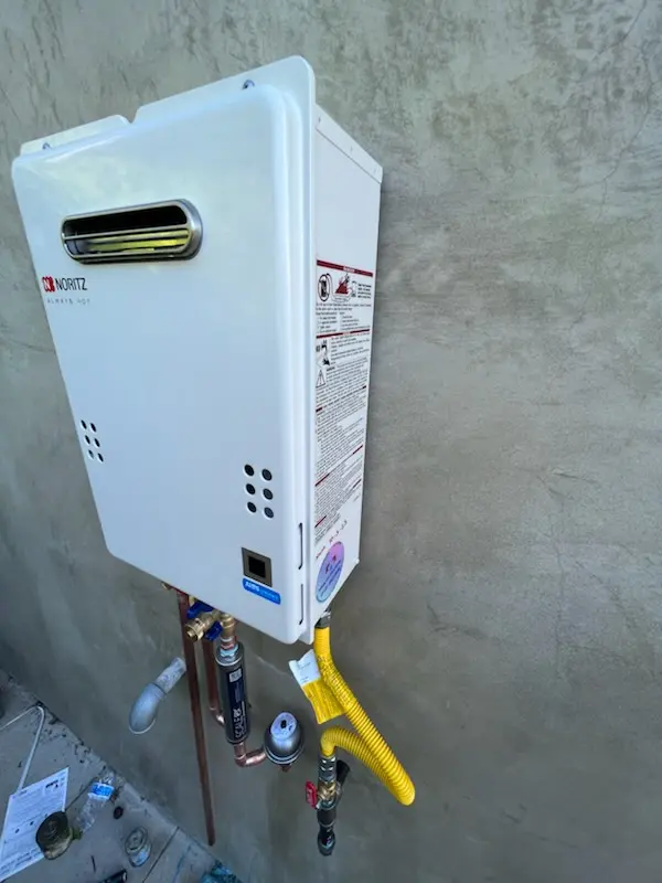 Tankless water heater installation for South City Farms homes